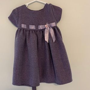 Purple Herringbone baby dress